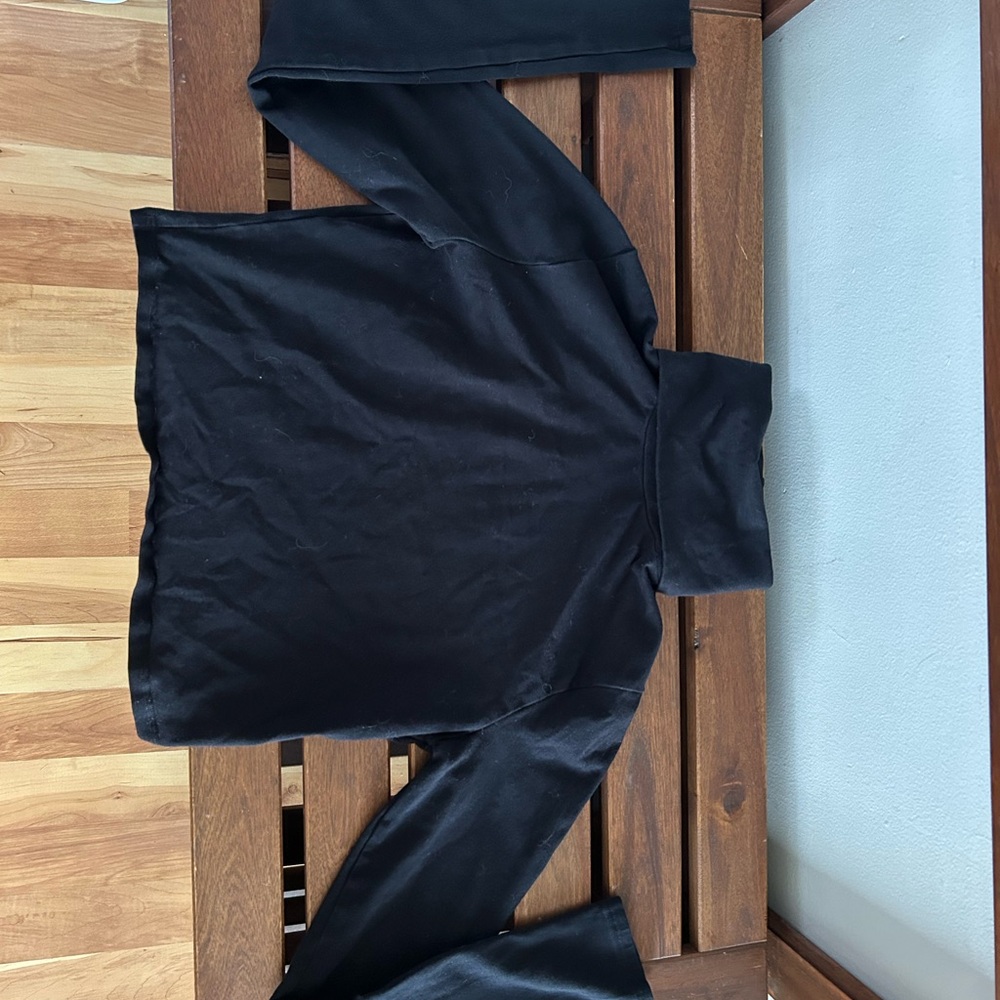 Garage Black Cropped Turtleneck